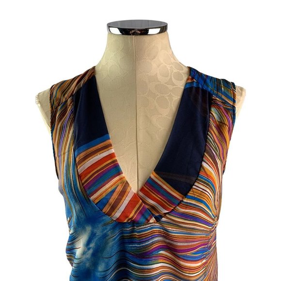 Medium Tiny Anthropologie Women's Shoreline Tunic Sheer V-Neck Sleeveless - Picture 7 of 9